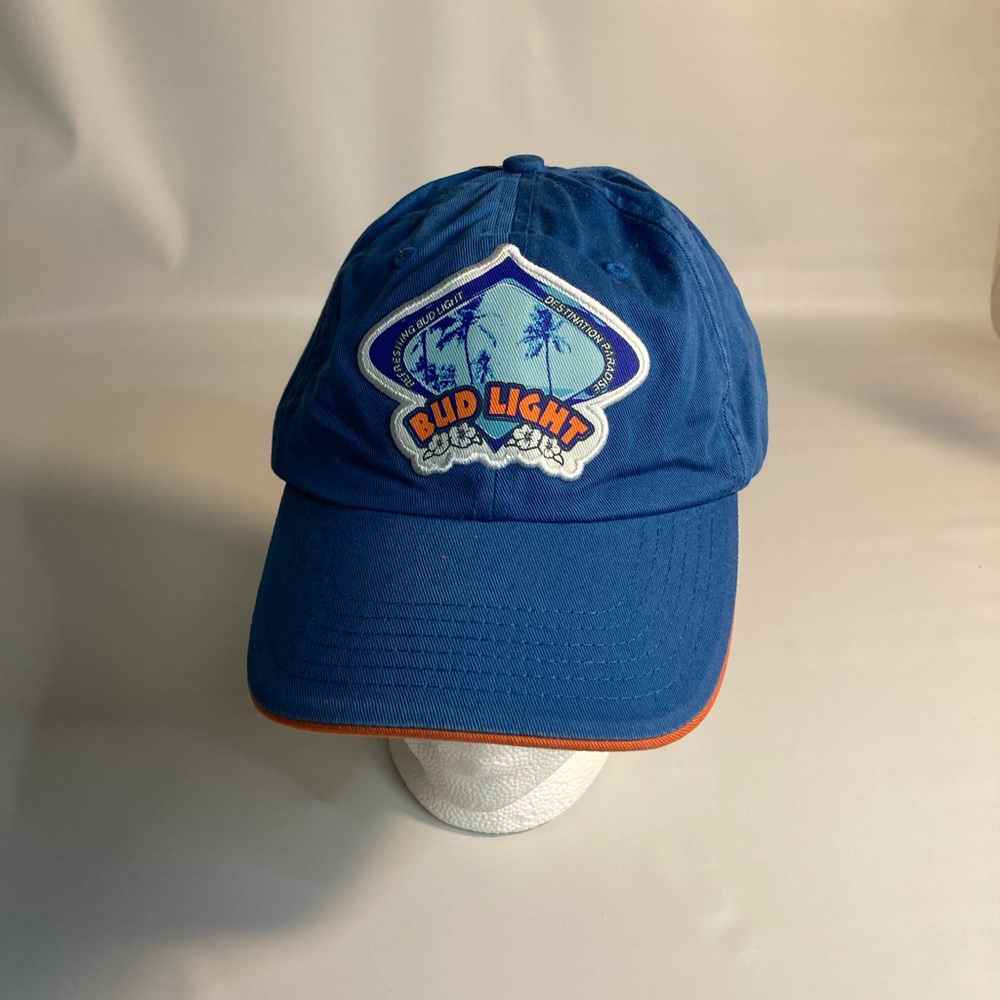 Bud Light vintage destination paradise 2007  Adjustable Blue Baseball Cap